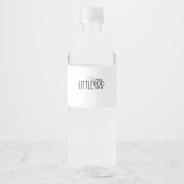 Little Miss Bootiful Retro Classic Water Bottle Label (Front)