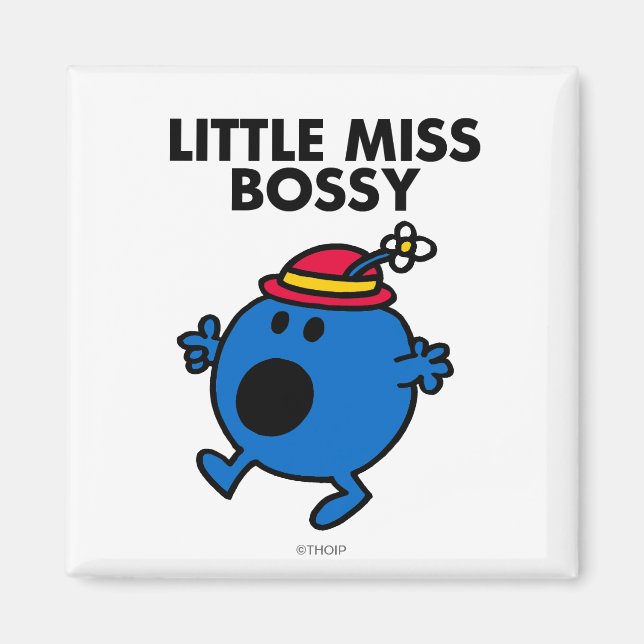 Little Miss Bossy | Black Lettering Magnet (Front)