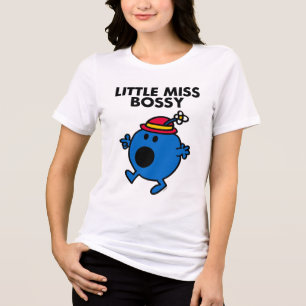 Little Miss Bossy Black Lettering Tri-Blend Shirt