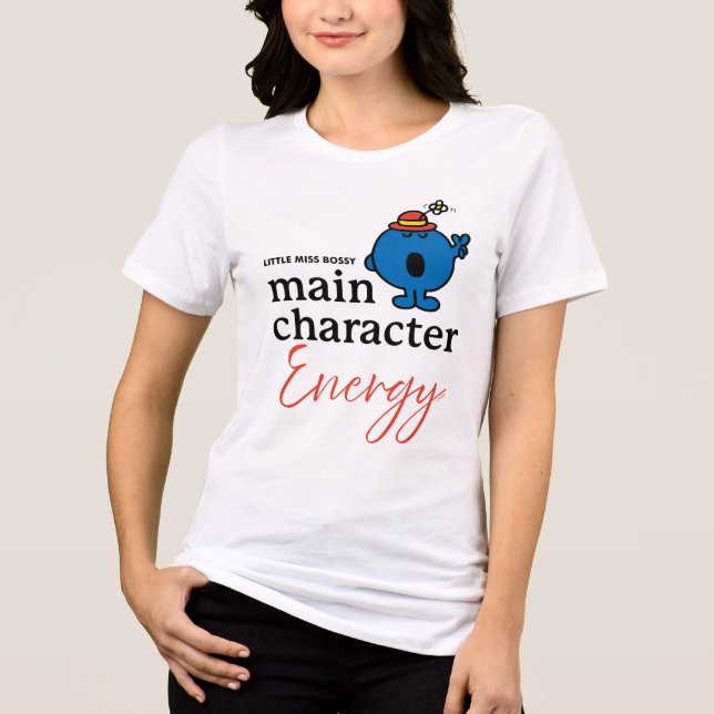 Little Miss Bossy Main Character Energy Tri-Blend Shirt (Front)