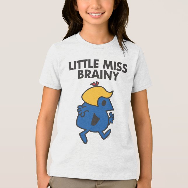 Little Miss Brainy On The Move Tri-Blend Shirt (Front)
