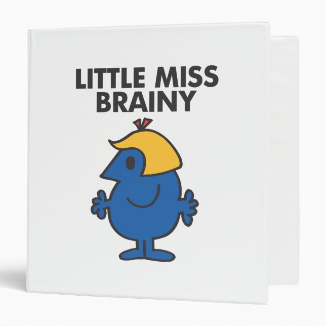 Little Miss Brainy Standing Still 3 Ring Binder (Front/Inside)