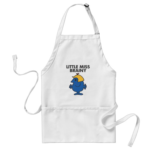 Little Miss Brainy Standing Still Adult Apron (Front)