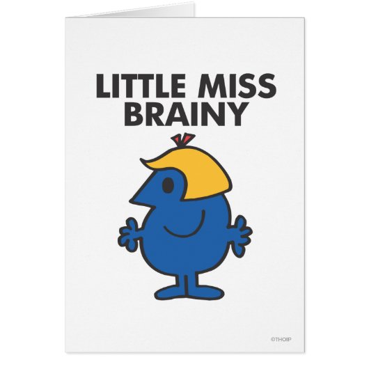 Little Miss Brainy Standing Still Cards (Front)