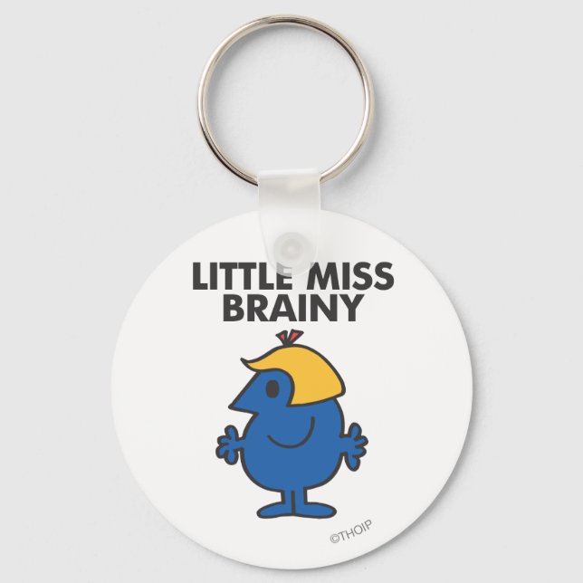 Little Miss Brainy Standing Still Keychain (Front)