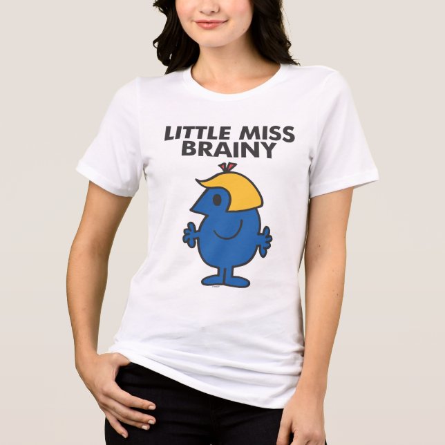 Little Miss Brainy Standing Still Tri-Blend Shirt (Front)