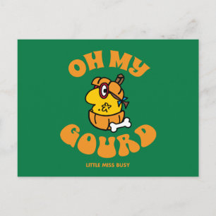 Little Miss Busy Oh My Gourd Halloween Postcard