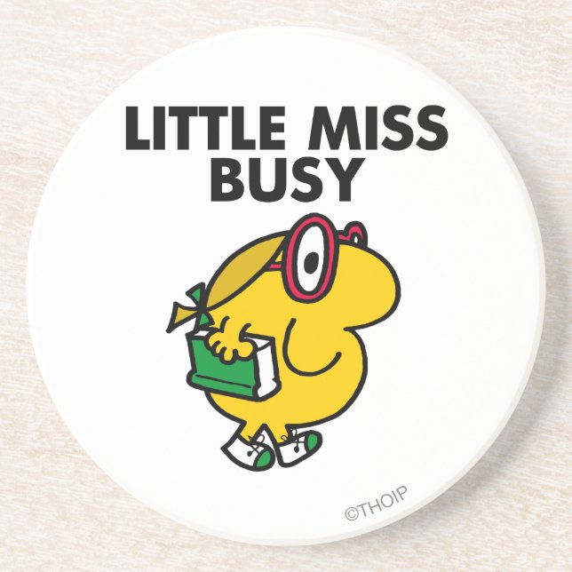 Little Miss Busy | Reading Time Coaster (Front)