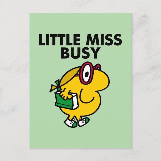 Little Miss Busy | Reading Time Postcard (Front)