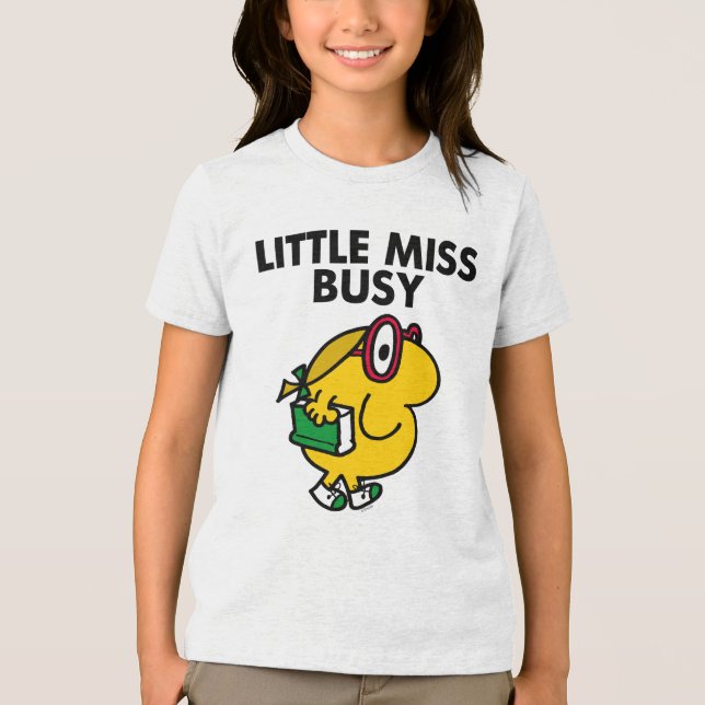 Little Miss Busy | Reading Time Tri-Blend Shirt (Front)
