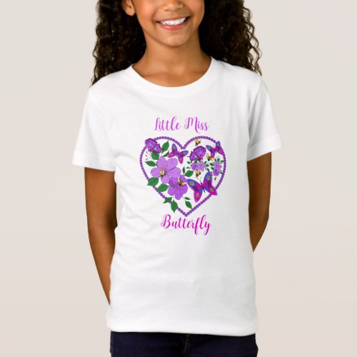 Little Miss Butterfly  T_Shirt