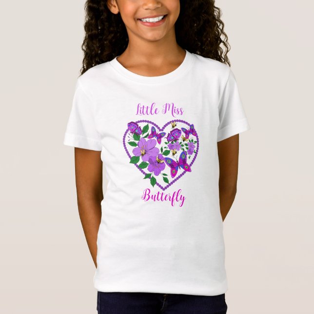 Little Miss Butterfly  T-Shirt (Front)