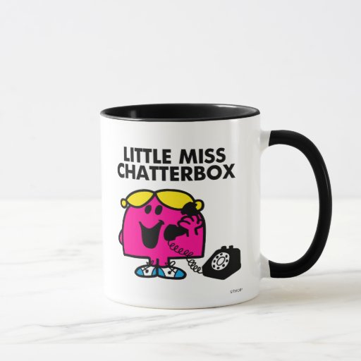 Little Miss Chatterbox & Black Telephone Mug | Zazzle