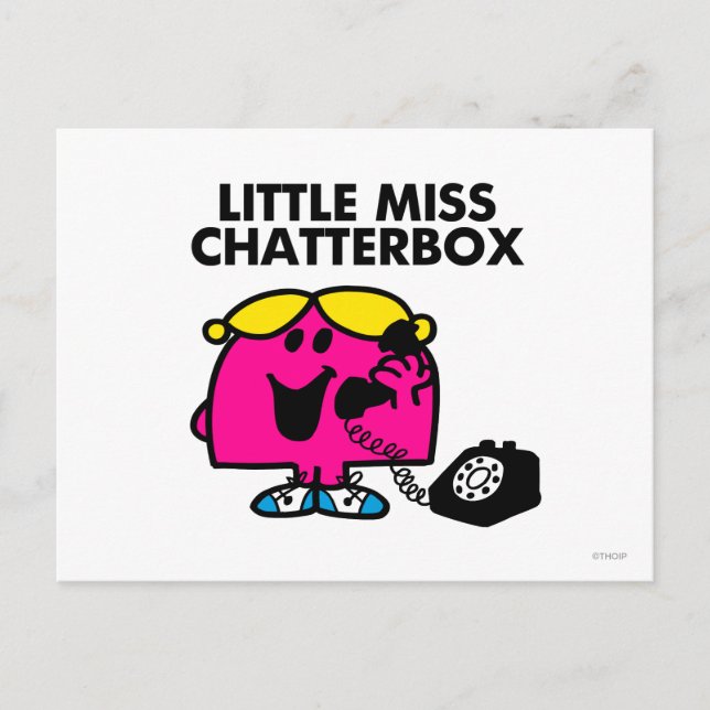 Little Miss Chatterbox & Black Telephone Postcard (Front)
