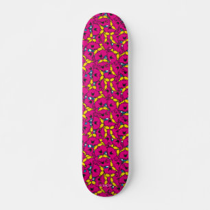 Little Miss Chatterbox Bright Pink Pattern Skateboard Deck