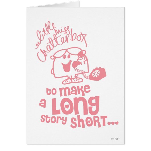 Little Miss Chatterbox | Long Story Short Cards (Front)