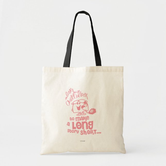 Little Miss Chatterbox | Long Story Short Tote Bag (Front)