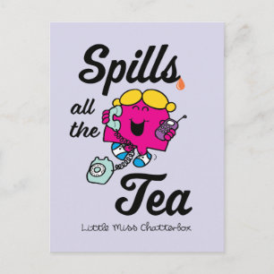 Little Miss Chatterbox Spills All The Tea Postcard