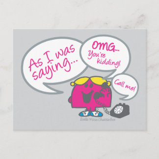 Little Miss Chatterbox & Telephone Postcard