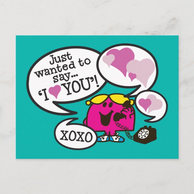 Little Miss Chatterbox | Valentine Holiday Postcard (Front)
