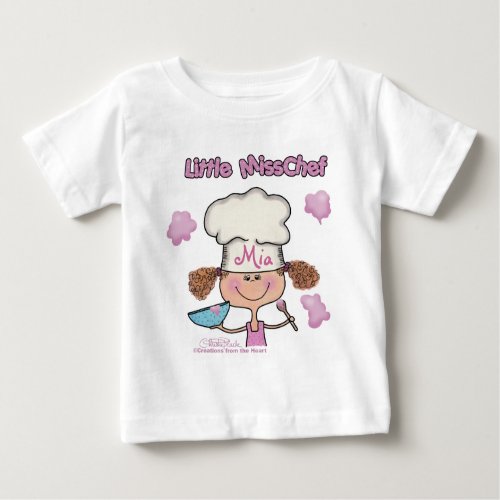 Little Miss Chef Personalize Baby T_Shirt