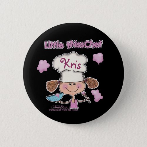 Little Miss Chef Personalize Button