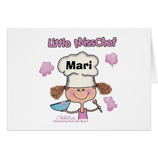 Little Miss Chef Personalize Cards (Front Horizontal)
