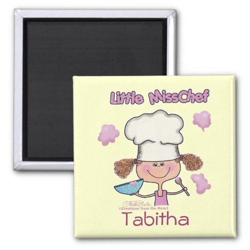 Little Miss Chef Personalize Magnet