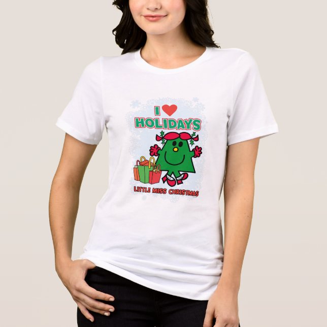 Little Miss Christmas | I Love Holidays Tri-Blend Shirt (Front)