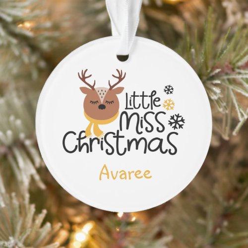 Little Miss Christmas Ornament