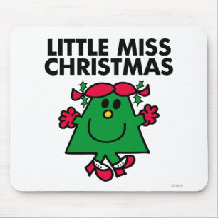 Little Miss Christmas Smile Mouse Pad