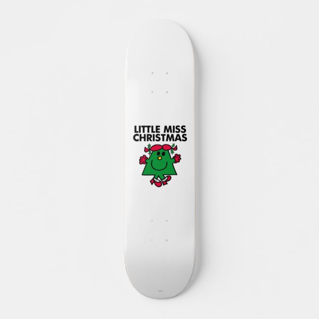 Little Miss Christmas Smile Skateboard Deck (Front)