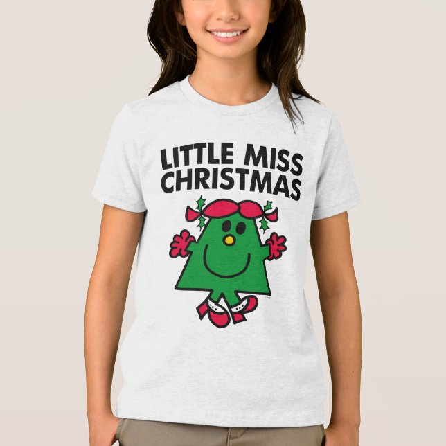 Little Miss Christmas Smile Tri-Blend Shirt (Front)