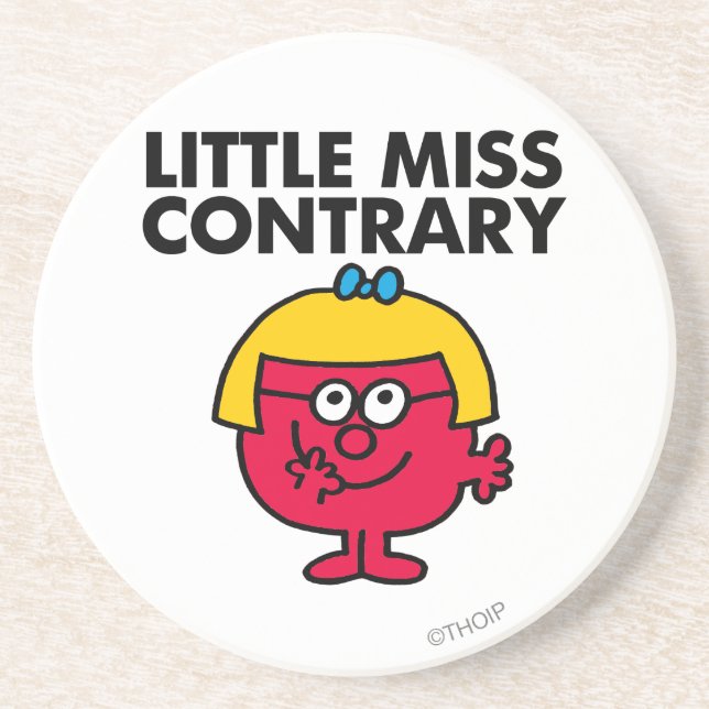 Little Miss Contrary Sandstone Coaster (Front)