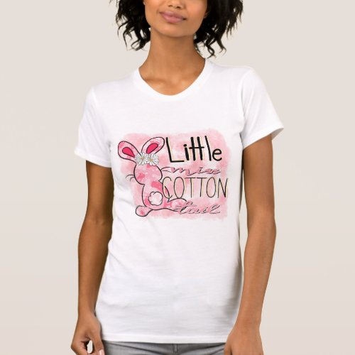 Little Miss Cotton Tail Easter Womens T Shirt