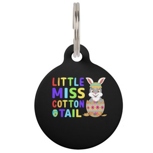 little miss cotton tail pet ID tag