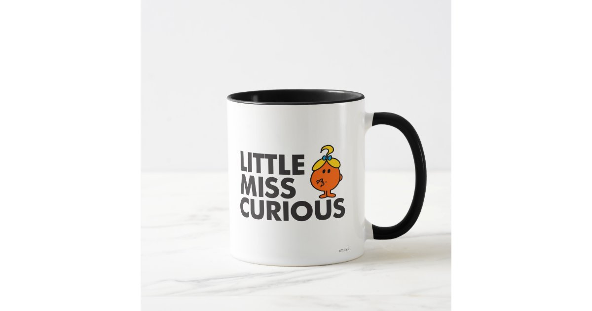 Little Miss Curious | Black Lettering Mug | Zazzle.com