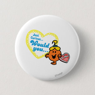 Little Miss Curious Valentine's Day Wish Button