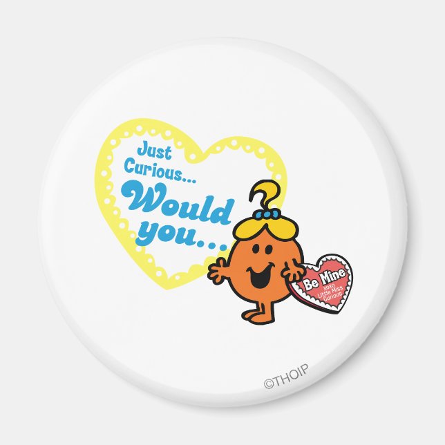 Little Miss Curious Valentine's Day Wish Magnet (Front)
