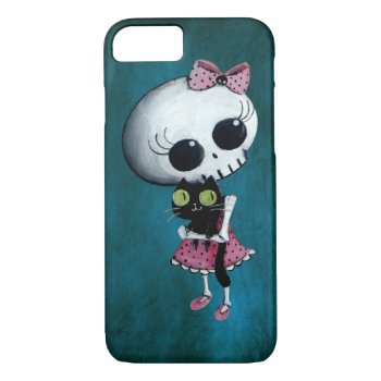 Little Miss Death - Halloween Beauty Iphone 8/7 Case by colonelle at Zazzle