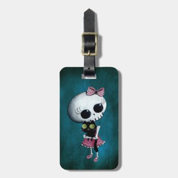 Little Miss Death - Halloween Beauty Luggage Tag by colonelle at Zazzle