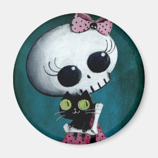 Little Miss Death - Halloween Beauty Magnet