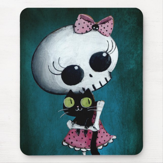 Little Miss Death - Halloween Beauty Mouse Pad (Front)