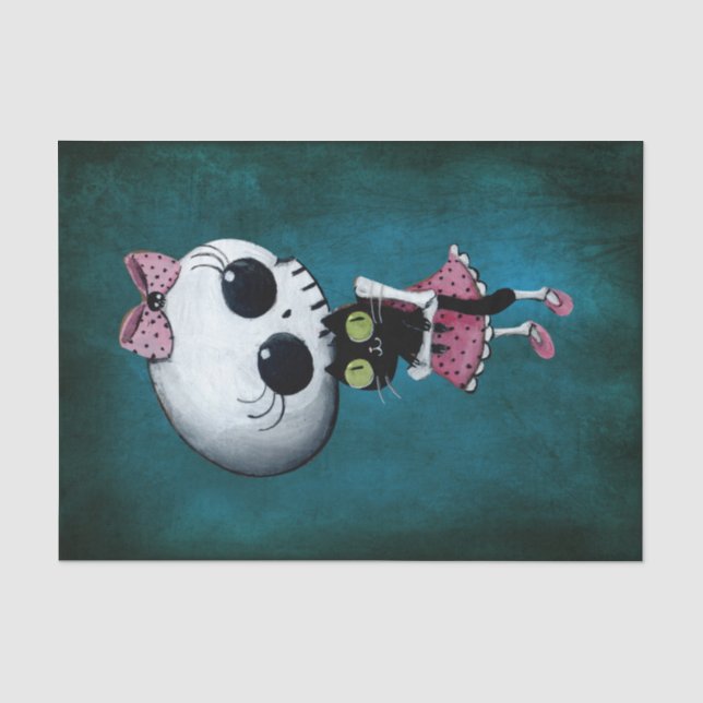 Little Miss Death - Halloween Beauty Tissue Paper (Front)