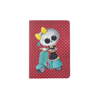 Little Miss Death on Scooter Passport Holder