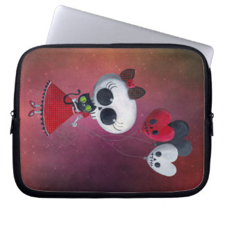 Little Miss Death Valentine Girl Laptop Sleeve