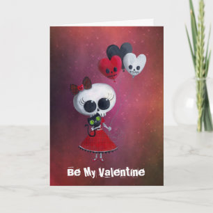 Little Miss Death Valentine Holiday Card