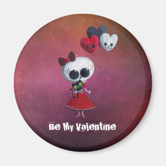 Little Miss Death Valentine Magnet