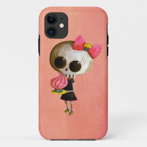 Little Miss Death with Cupcake iPhone 11 Case