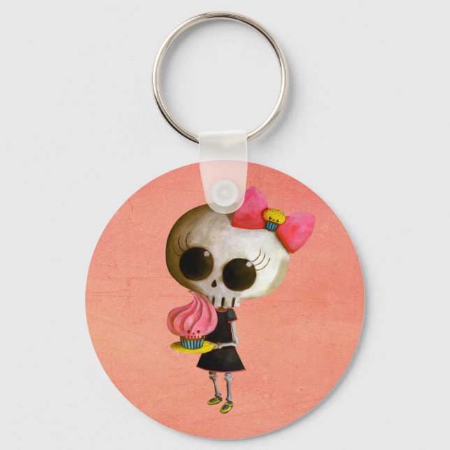 Little Miss Death with Cupcake Keychain (Front)
